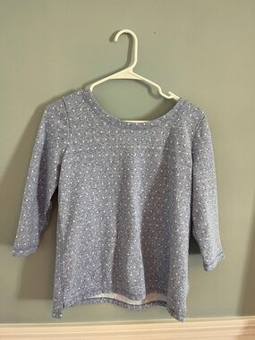 Women’s Heathered Blue Dot Knit Top